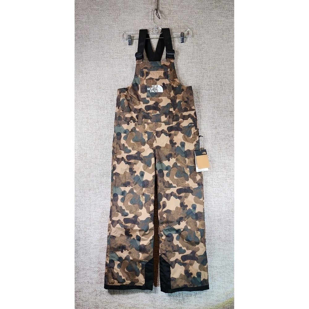 The North Face Freedom Utility Bibs Dryvent Youth L‎ 12 Camo Ski Snowboard NWT